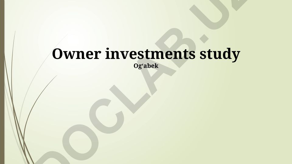 Owner Investments Study: Portfolio Performance and Geographic Distribution