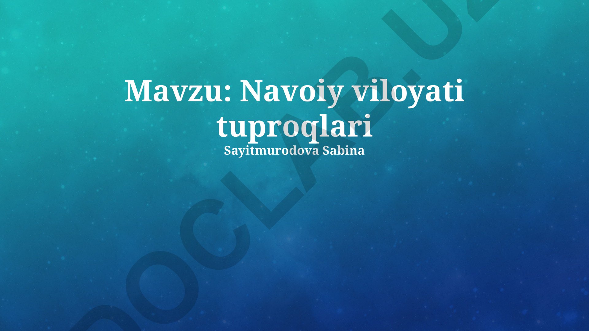 Navoiy viloyati tuproqlari