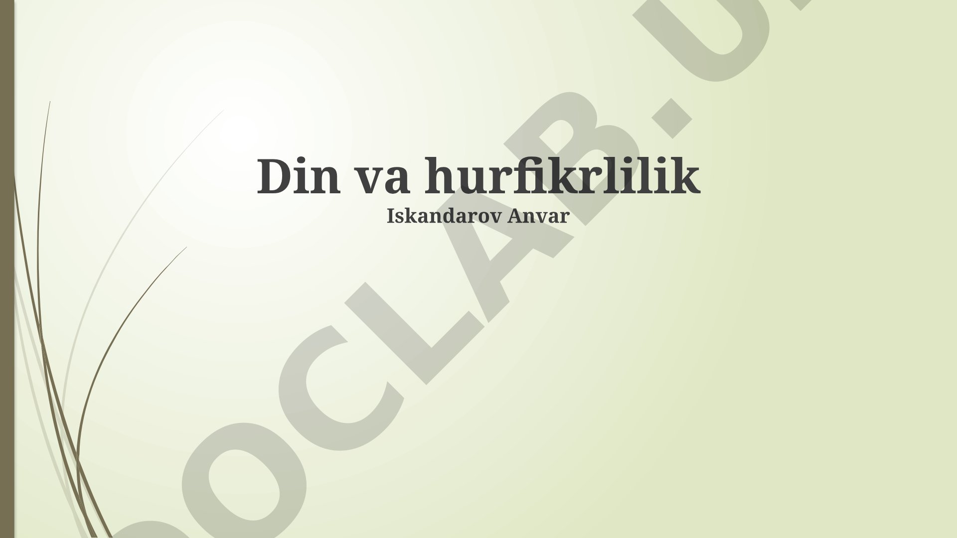 Din va hurfikrlilik