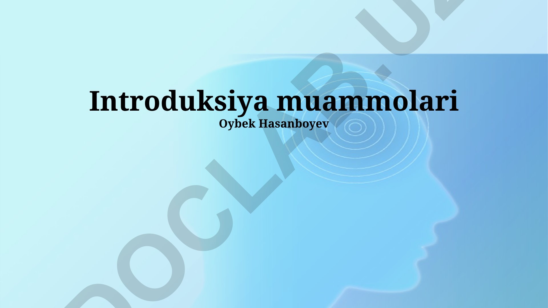 Introduksiya muammolari va ularni yechish usullari