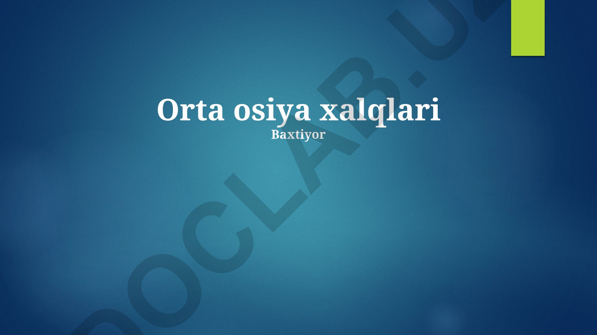 Markaziy Osiyo Xalqlari: Zamonaviy Hayot, Tarix va Kelajak