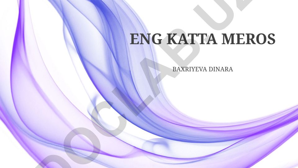 Buyuk meros: tarix, madaniyat va kelajak