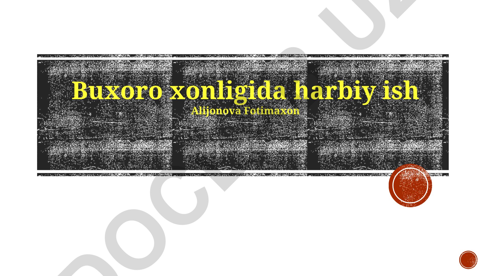 Buxoro Xonligida harbiy ish
