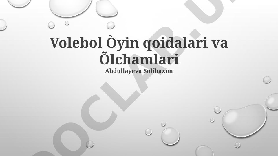Voleybol o'yini qoidalari va maydon o'lchamlari