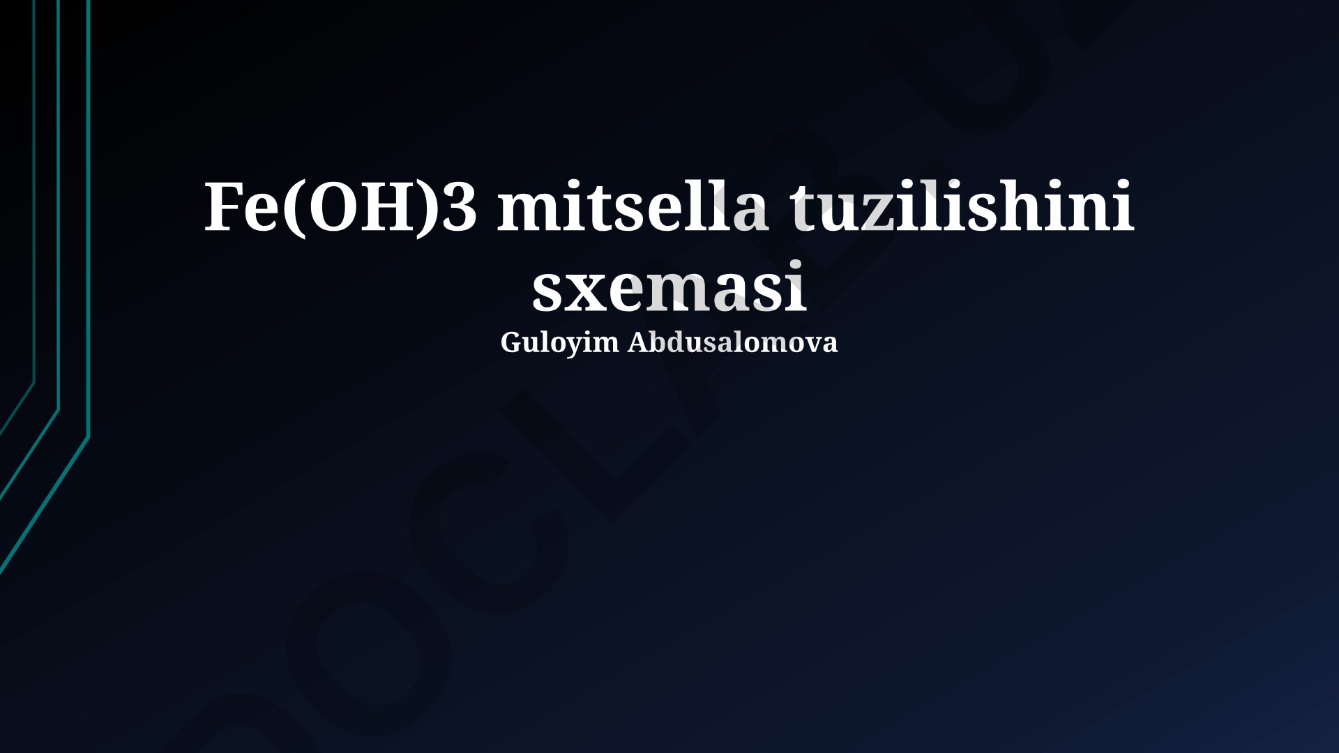 Fe(OH)3 mitsellalarining tuzilishi va xossalari