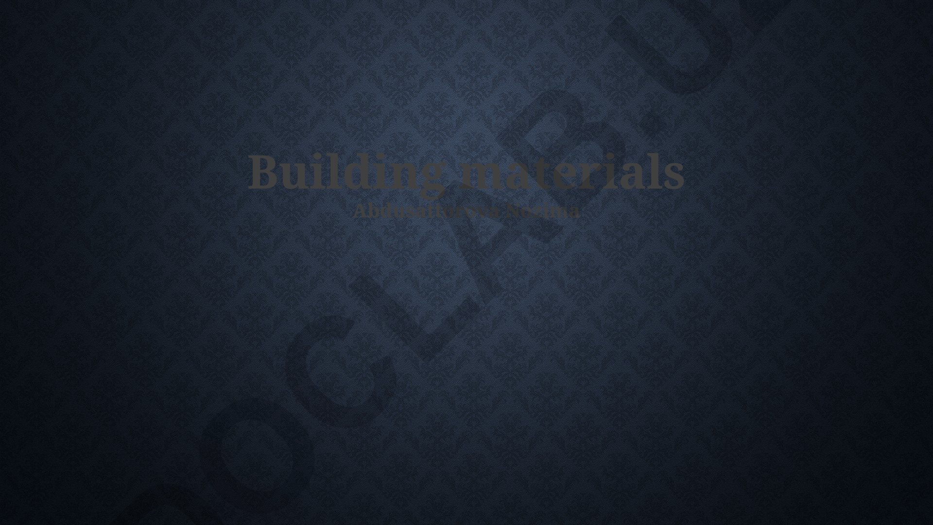 Building materials: Construction techniques, sustainability and future trends