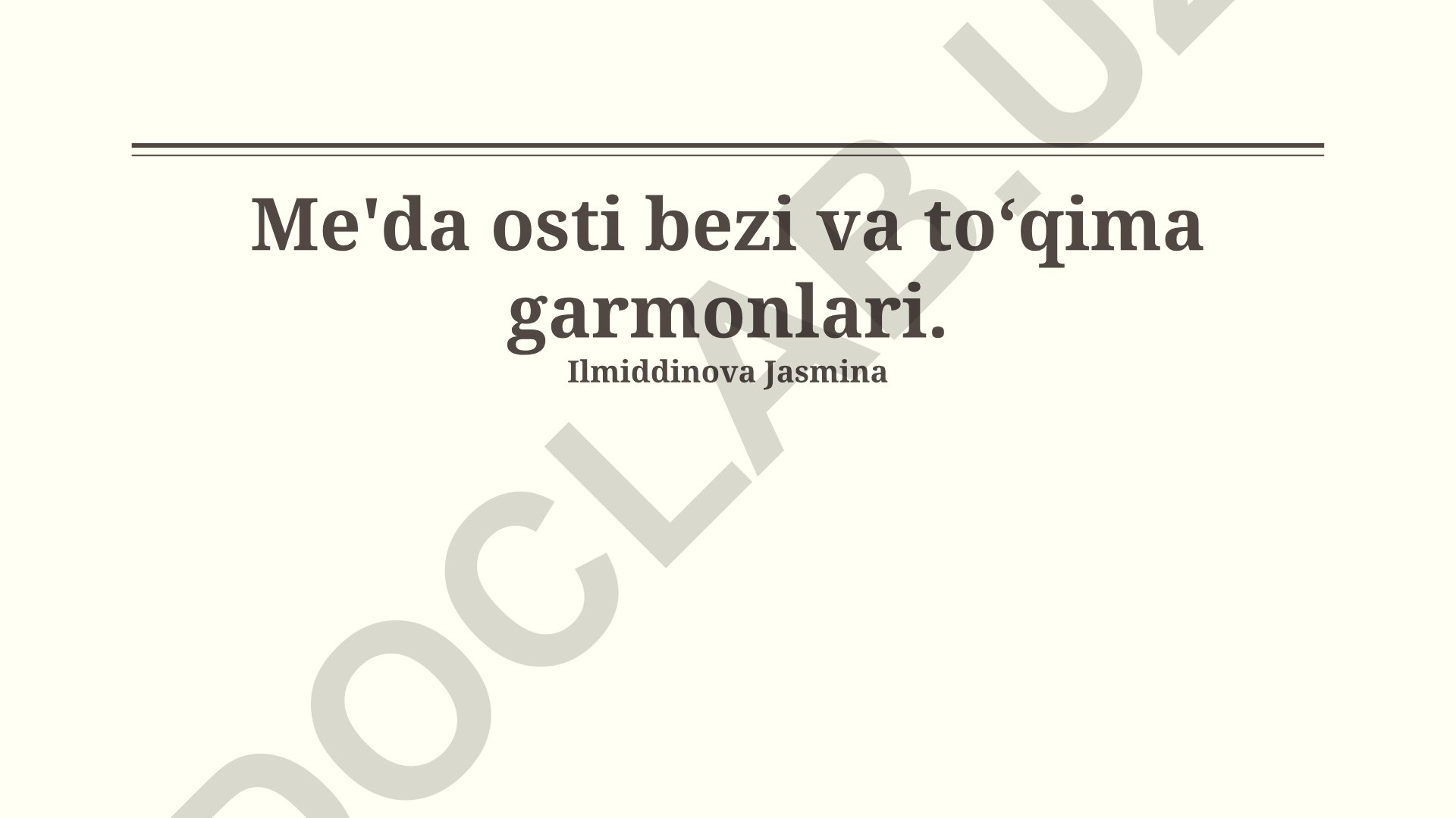 Oshqozon bezlari faoliyati, kasalliklari va regulyatsiyasi