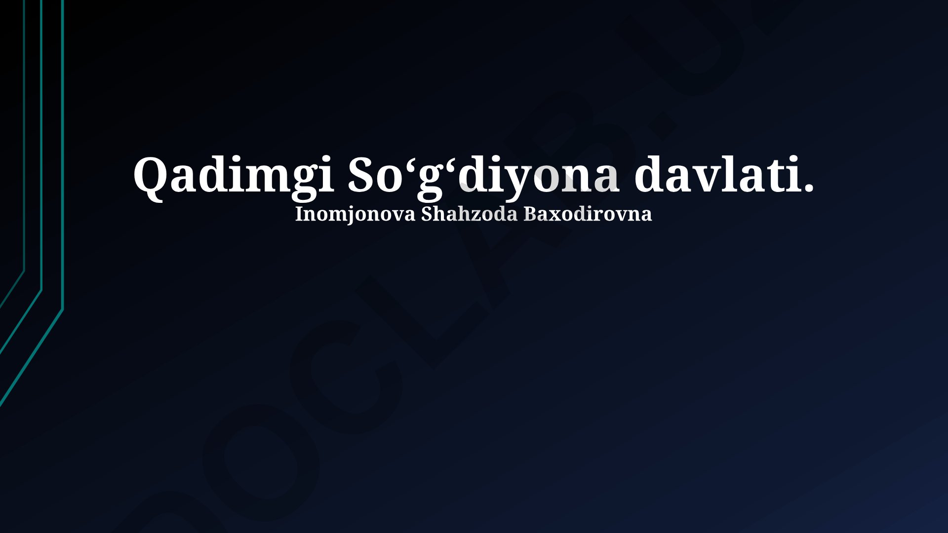 Qadimgi Soʻgʻdiyona davlati: madaniyati, tarixi va merosi