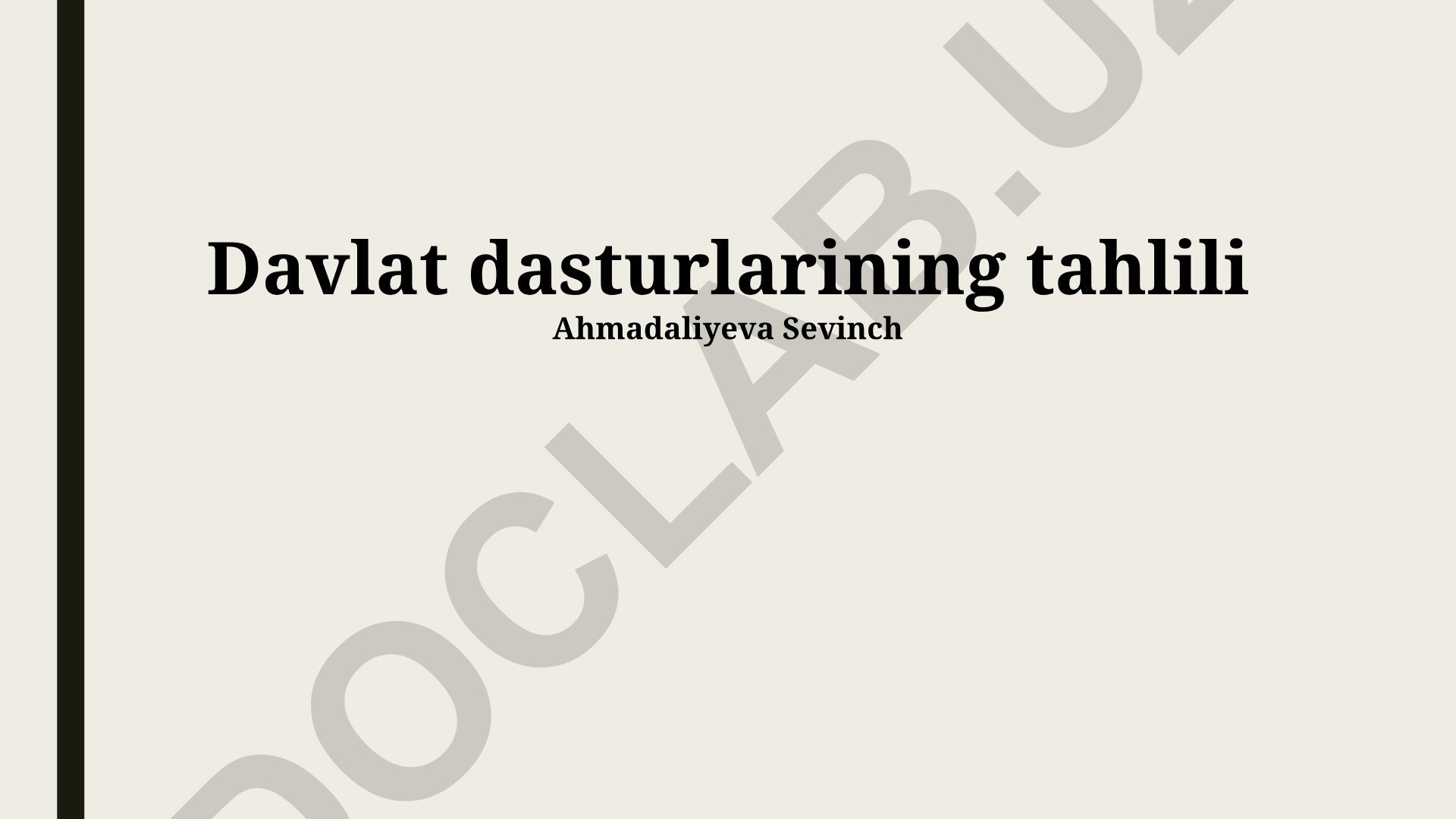 Davlat dasturlari tahlili
