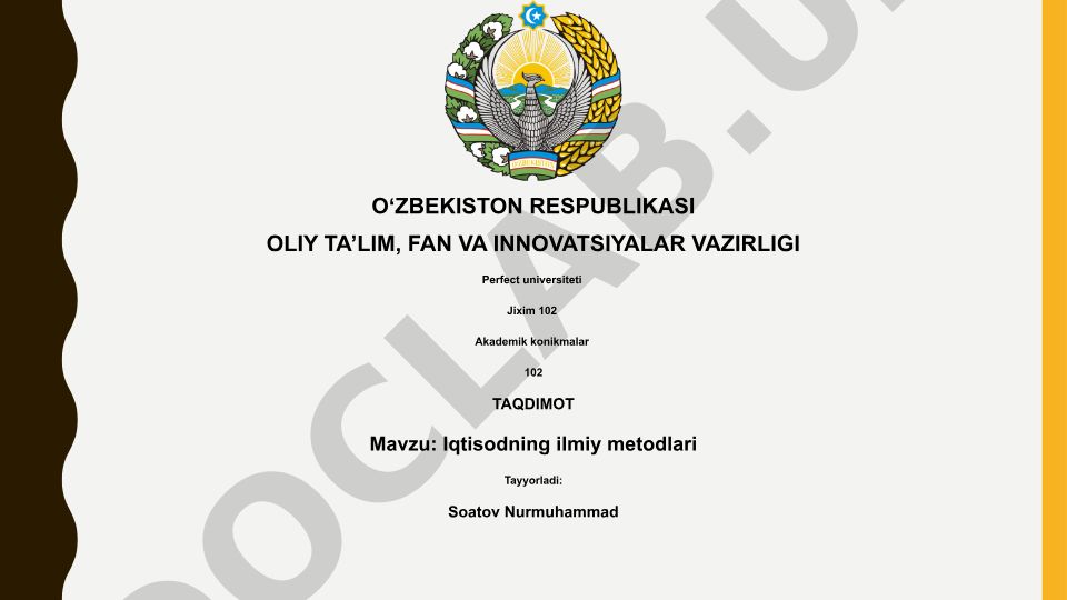 Iqtisodning ilmiy metodlari