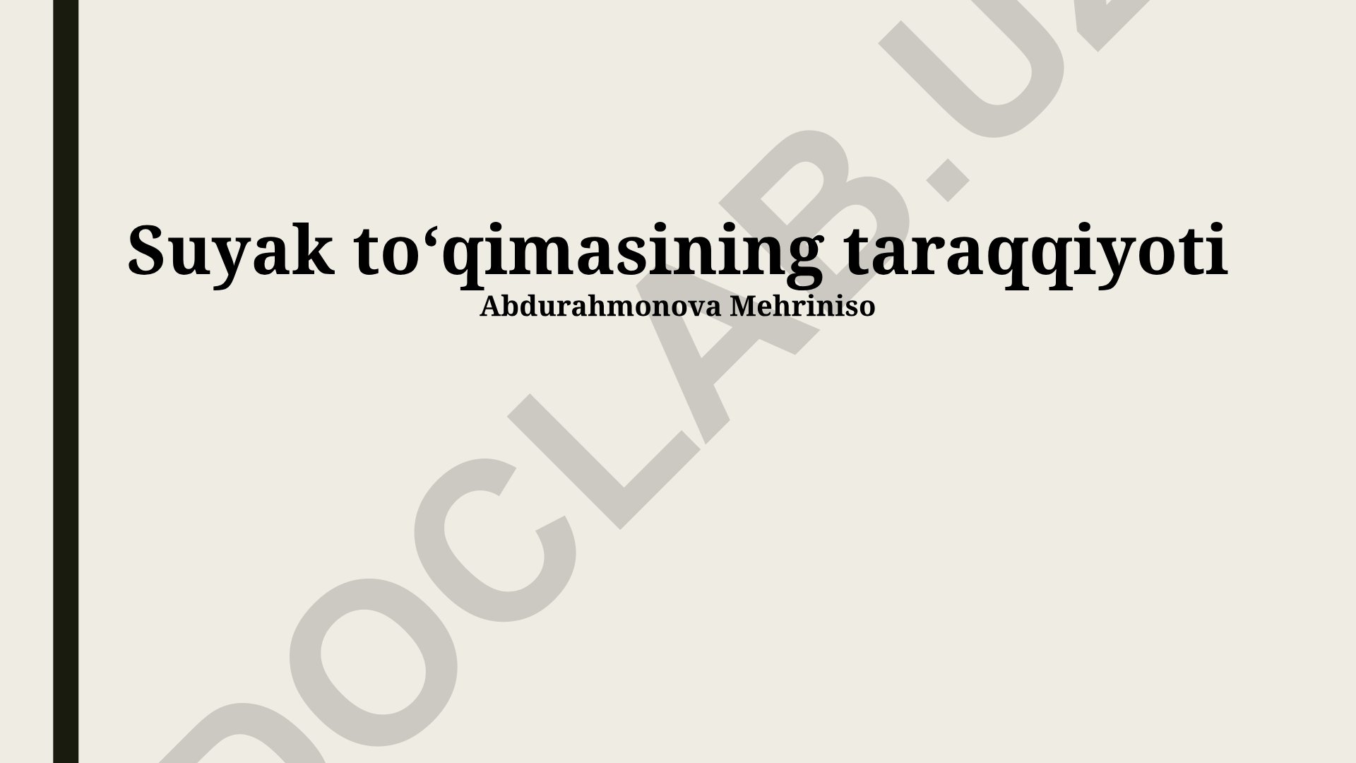 Suyak toʻqimasining taraqqiyoti