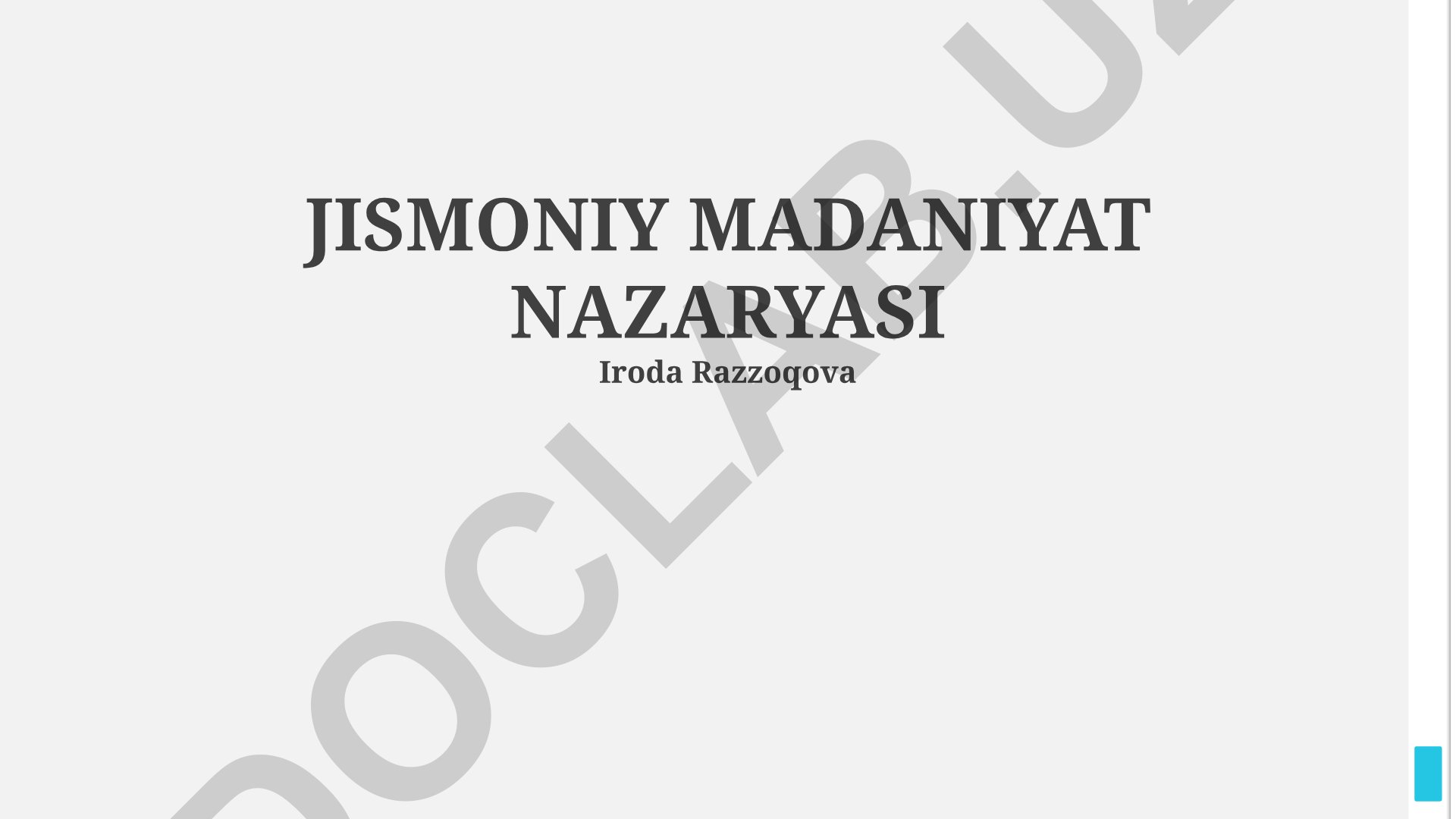 Jismoniy madaniyat nazariyasi