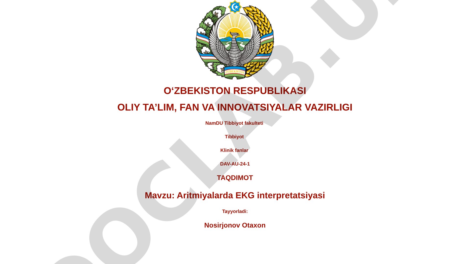 Aritmiyalarda EKG interpretatsiyasi