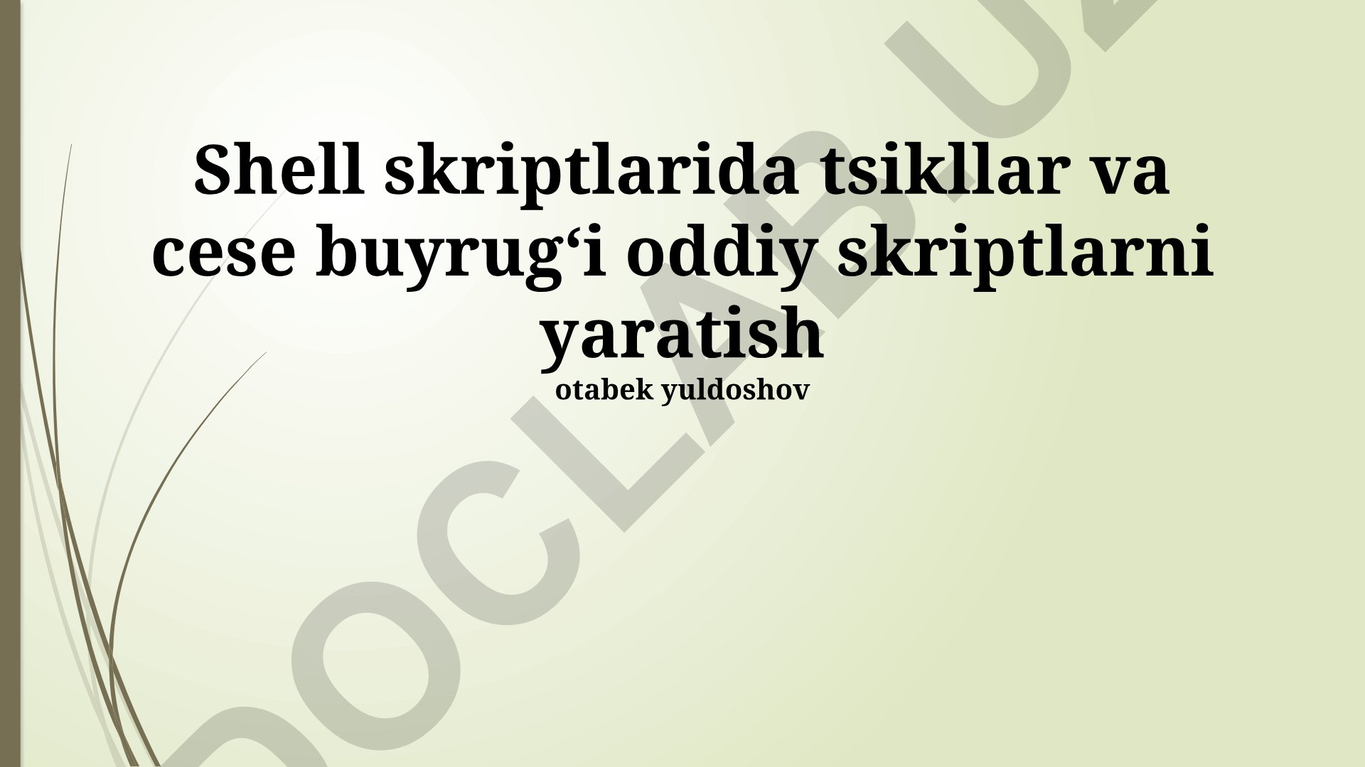 Shell skriptlarida tsikllar va break operatori