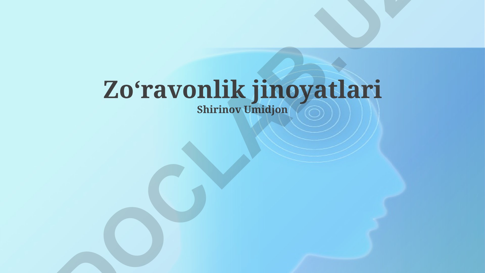 Zo'ravonlik jinoyatlari va ularga qarshi kurash usullari