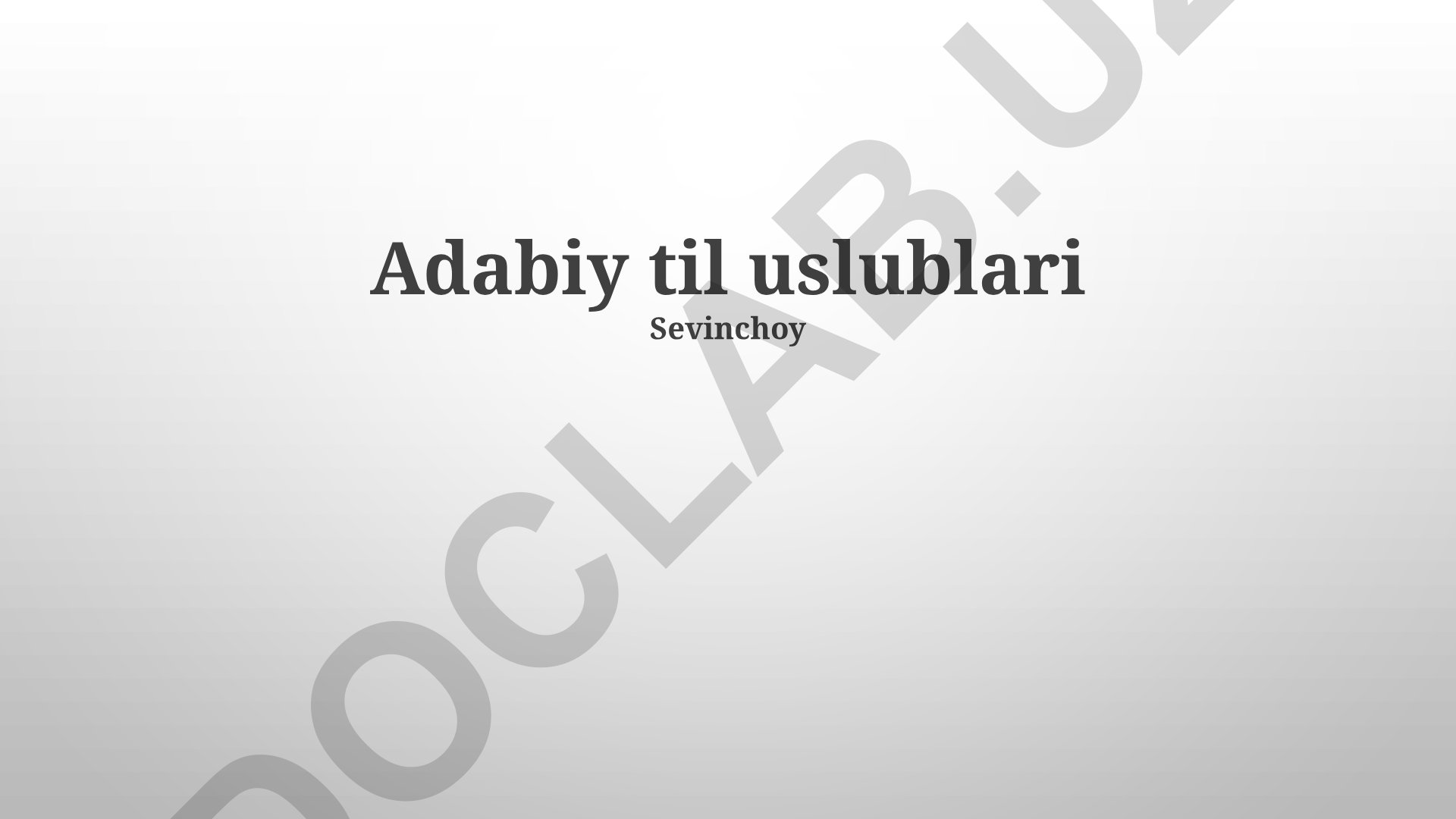 Adabiy til uslublari va ularning xususiyatlari