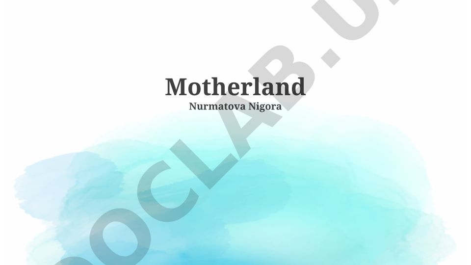 My Hometown as Motherland: Historical Roots and Heritage