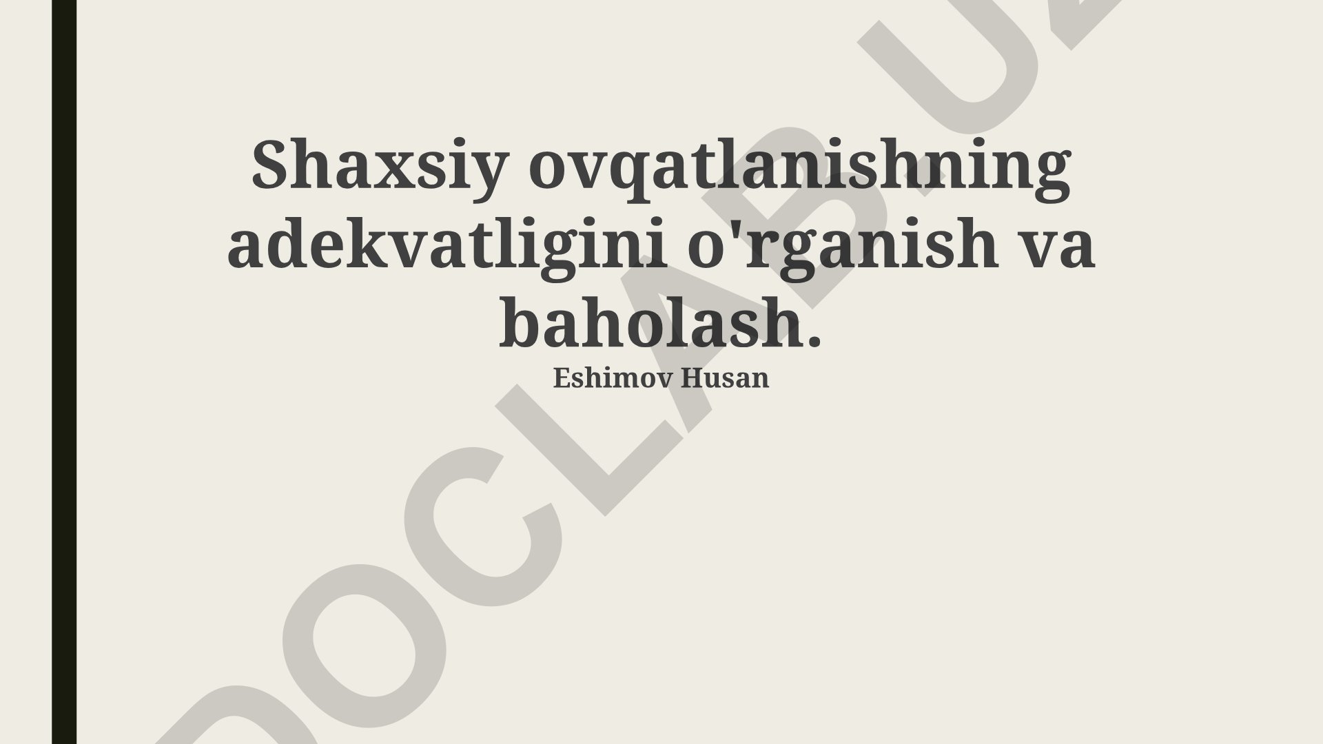 Shaxsiy ovqatlanishning adekvatligini o'rganish va baholash