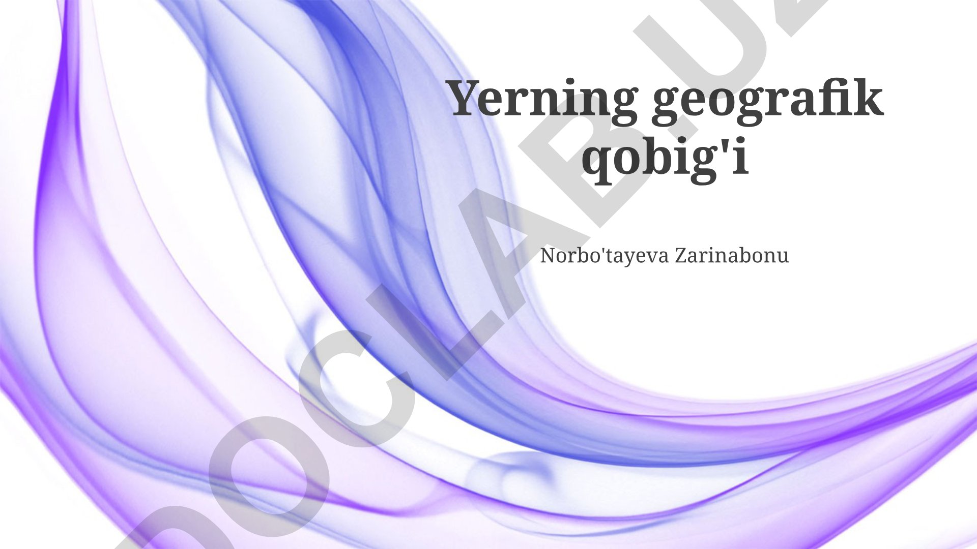 Yerning geografik qobig'i