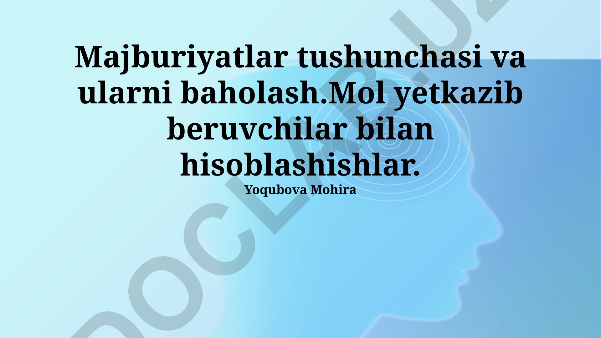 Majburiyatlar tushunchasi va moliyaviy xavflarni baholash