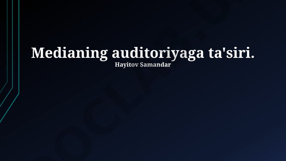 Medianing auditoriyaga ta'siri