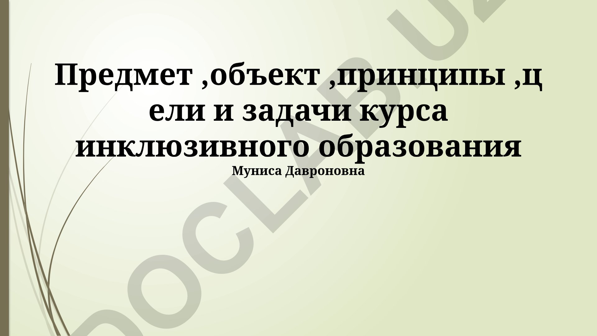 Инклюзивное образование: предмет, объект, принципы, цели и задачи