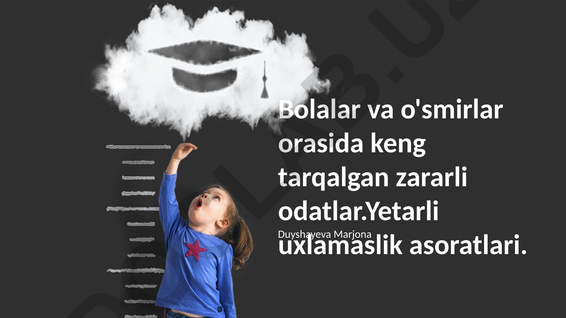 Bolalar va o'smirlarda zararli odatlar va yetarli uxlamaslik asoratlari