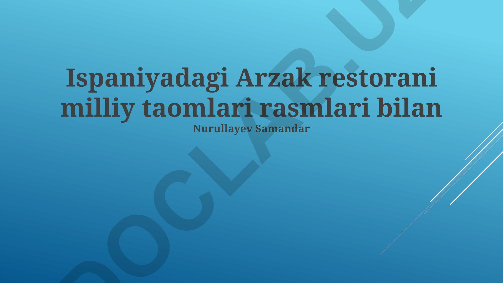 Arzak restoranining milliy taomlari va oshxona uslubi
