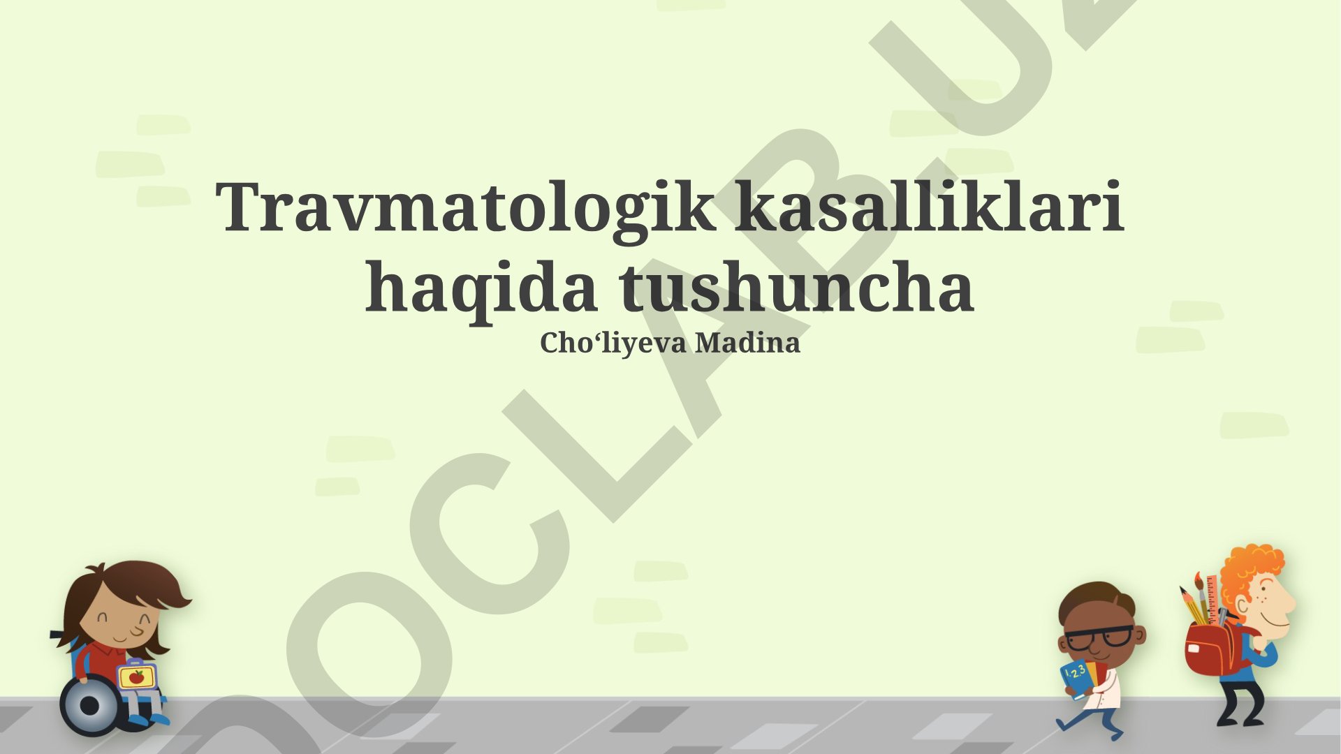 Travmatologik kasalliklari haqida tushuncha