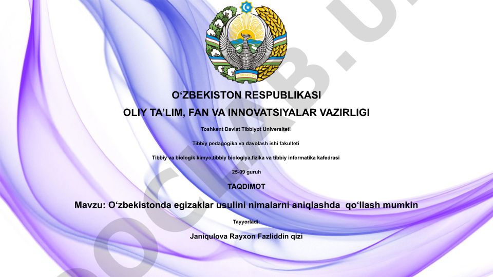 O‘zbekistonda egizaklar usulini nimalarni aniqlashda qo‘llash mumkin