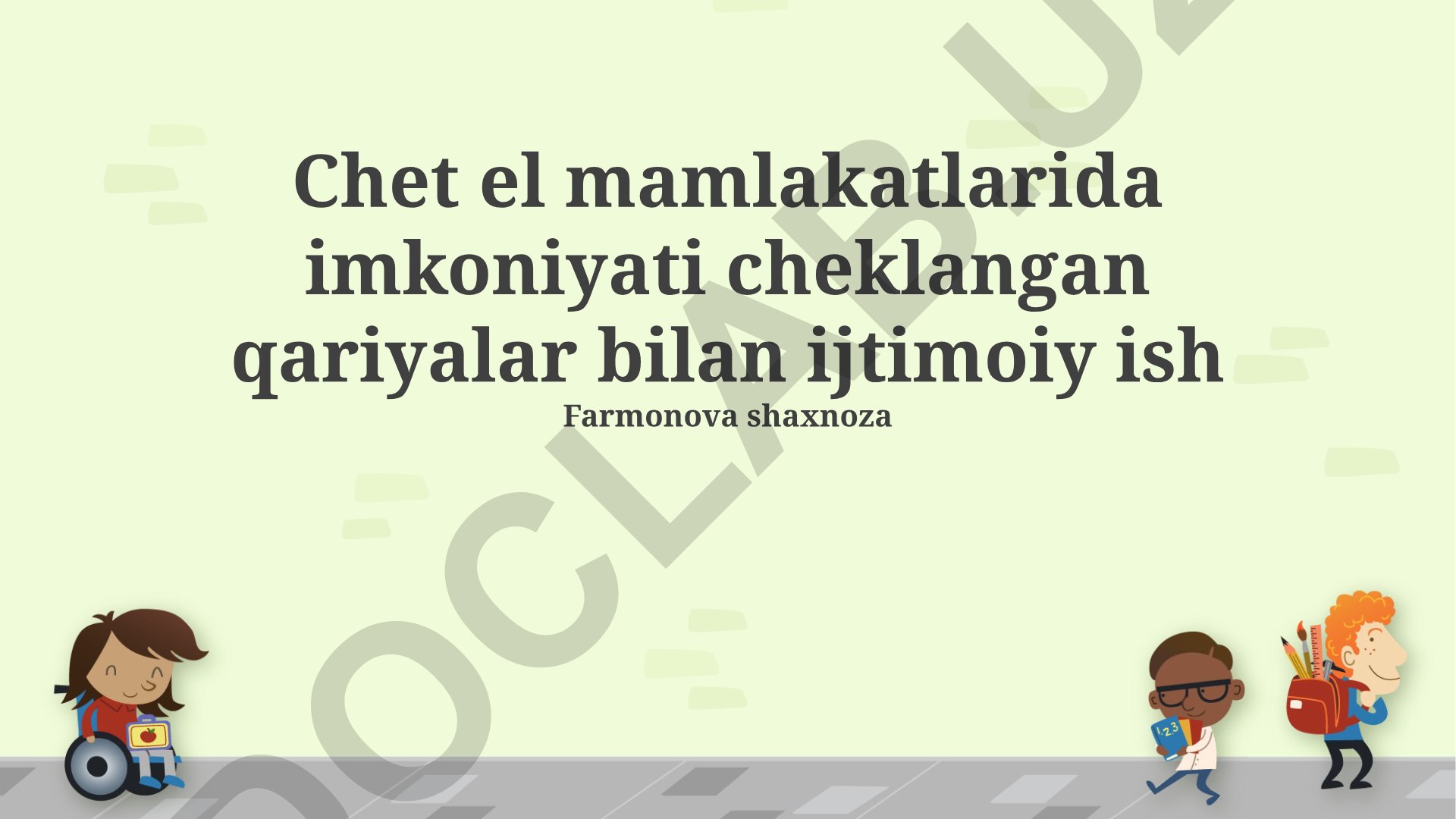 Chet el mamlakatlarida imkoniyati cheklangan qariyalar bilan ijtimoiy ish