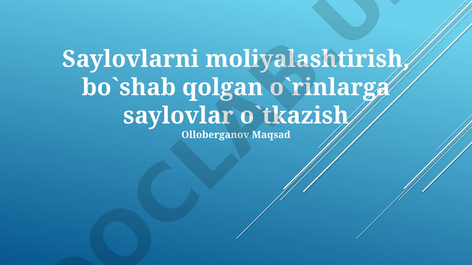 Saylovlarni moliyalashtirish va bo'sh o'rinlarga saylovlar o'tkazish