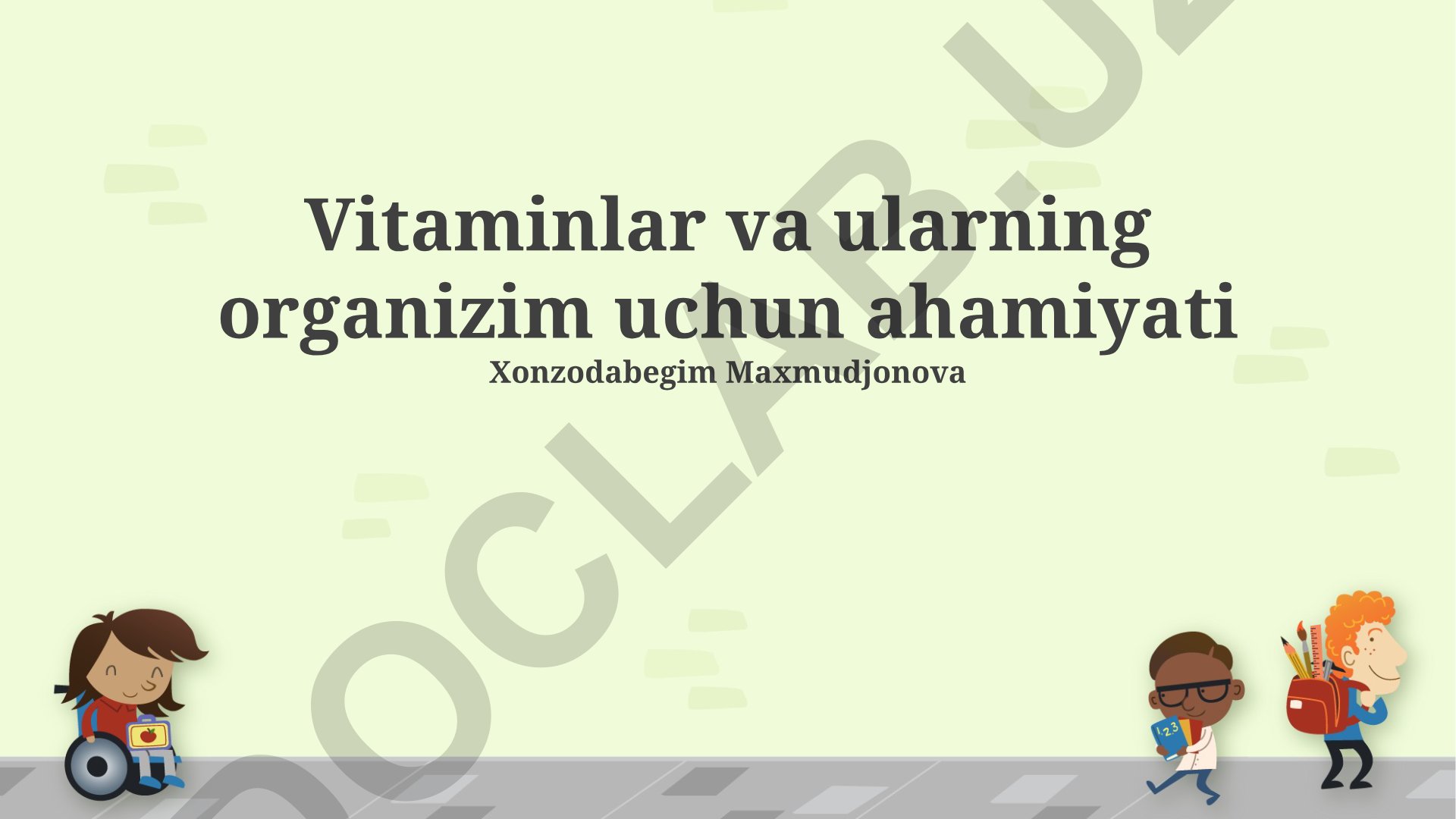 Vitaminlar va ularning organizm uchun ahamiyati