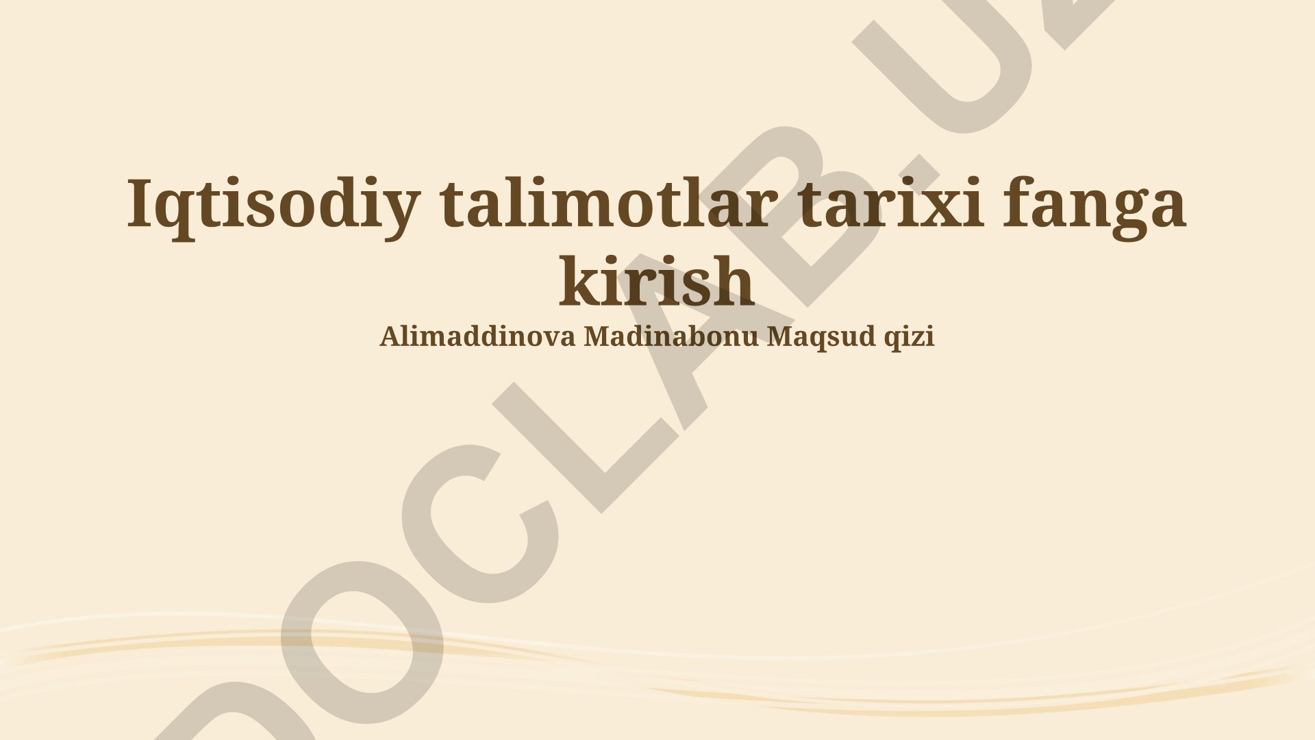 Iqtisodiy ta'limotlar tarixi: merkantilizm, marksizm va neoklassik iqtisodiyot