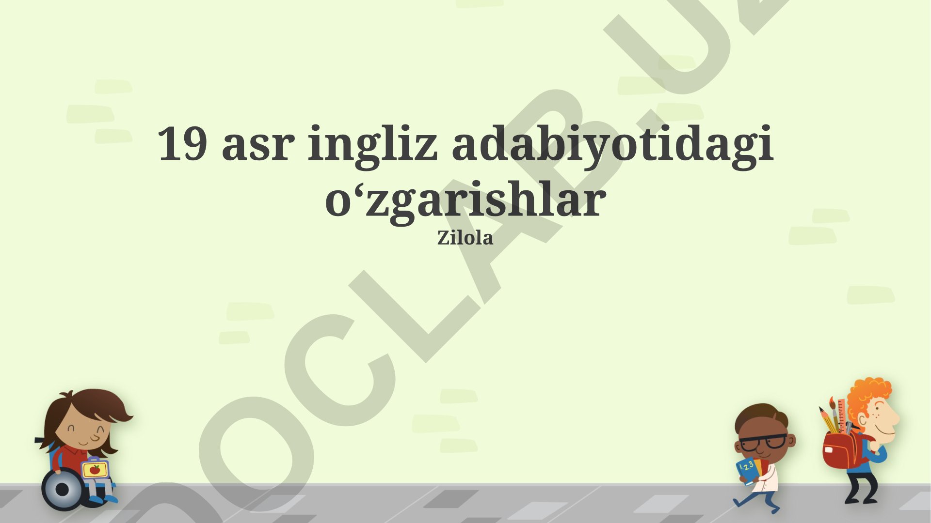 19-asr ingliz adabiyotidagi o'zgarishlar va adabiy janrlarning evolyutsiyasi
