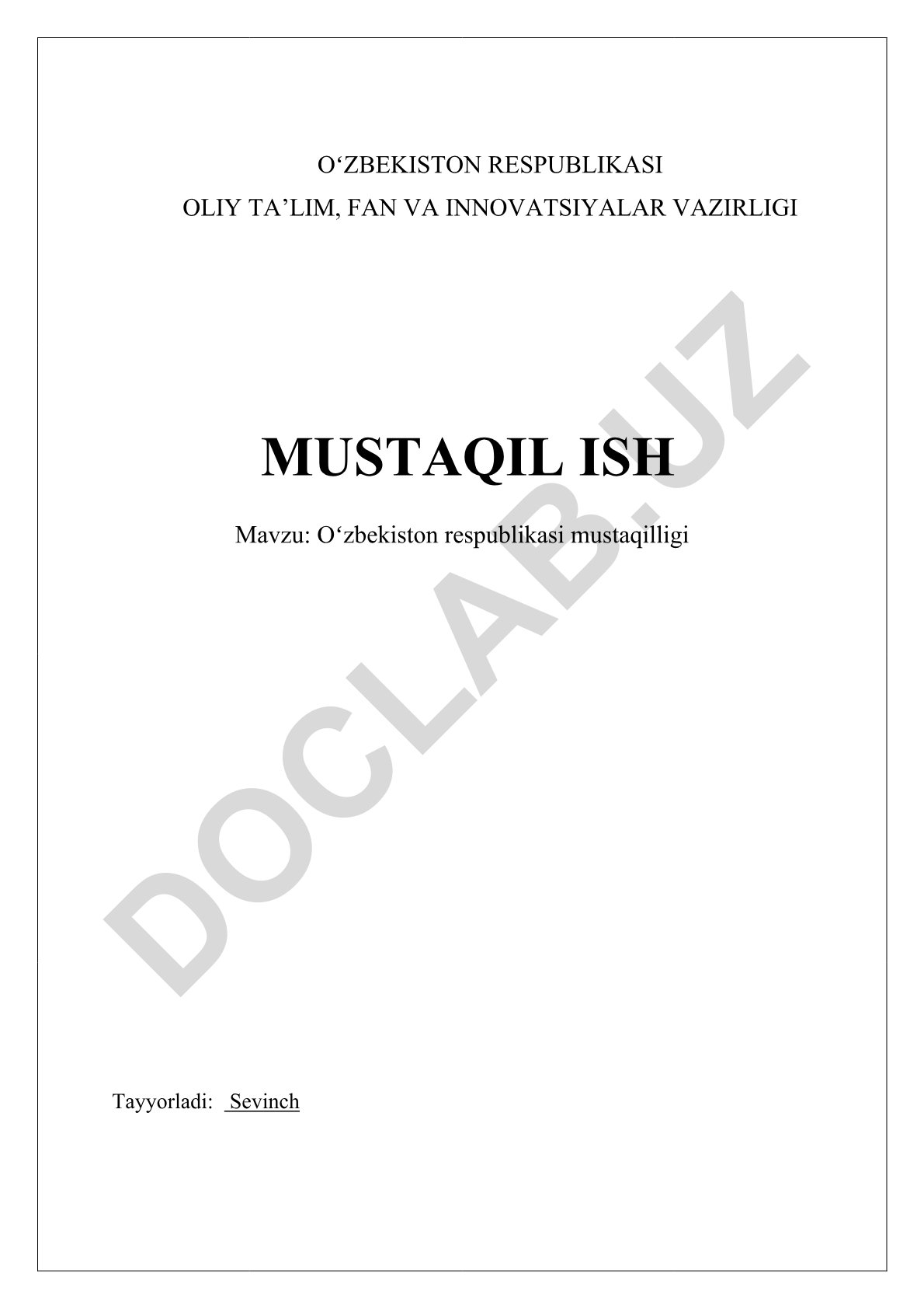 Oʻzbekiston respublikasi mustaqilligi