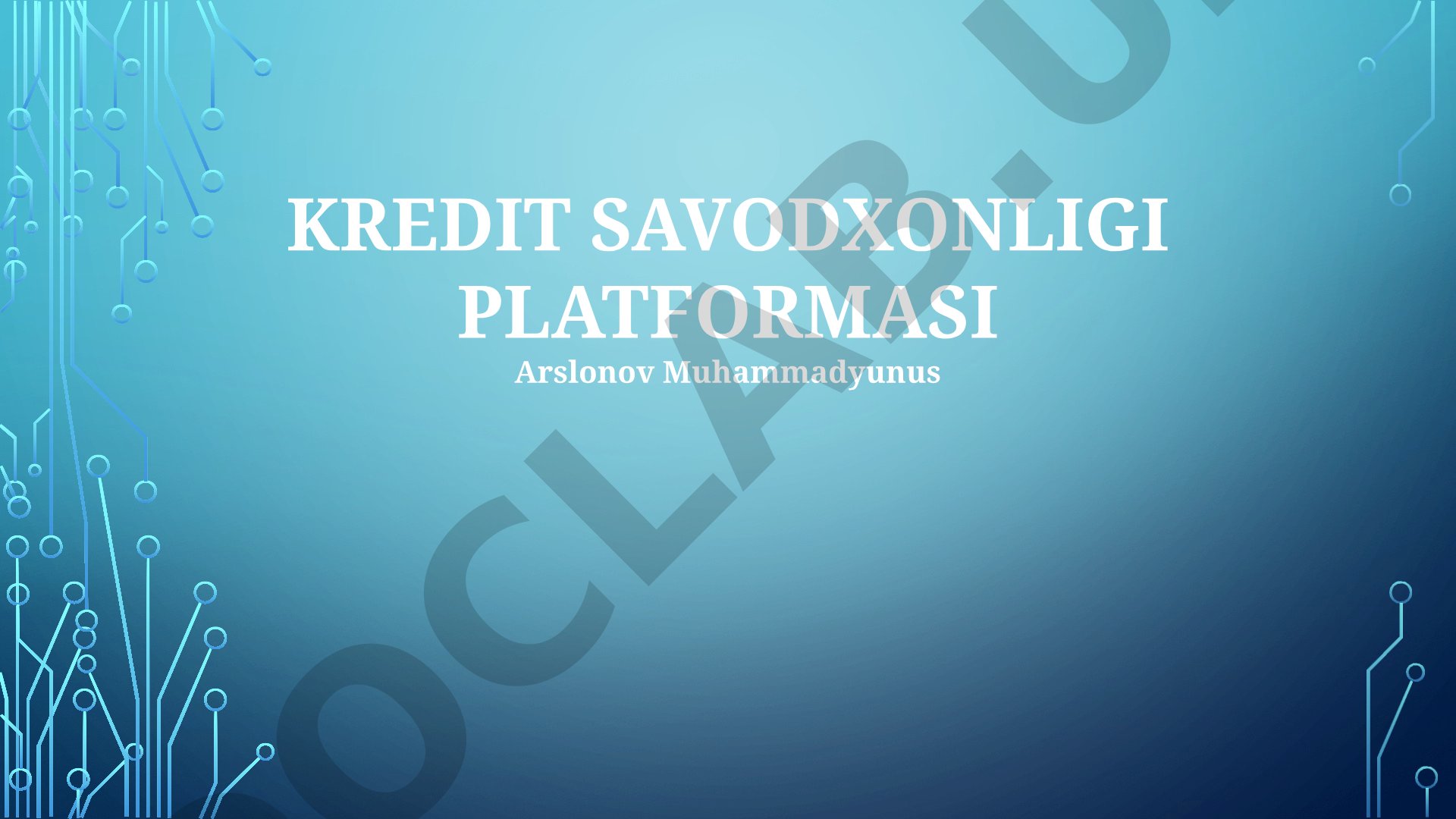 Kredit savodxonligi platformasi