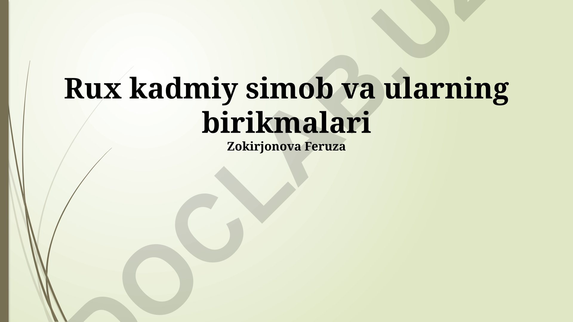 Kadmiy, simob va ularning birikmalari