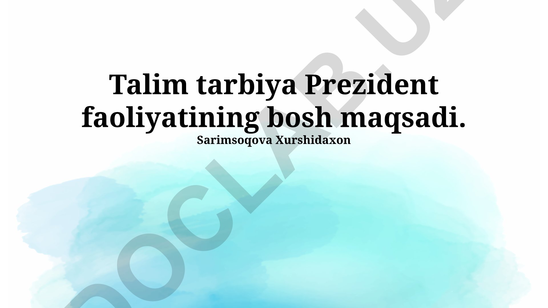 Ta'lim va tarbiya sifatini oshirish bo'yicha davlat dasturlari