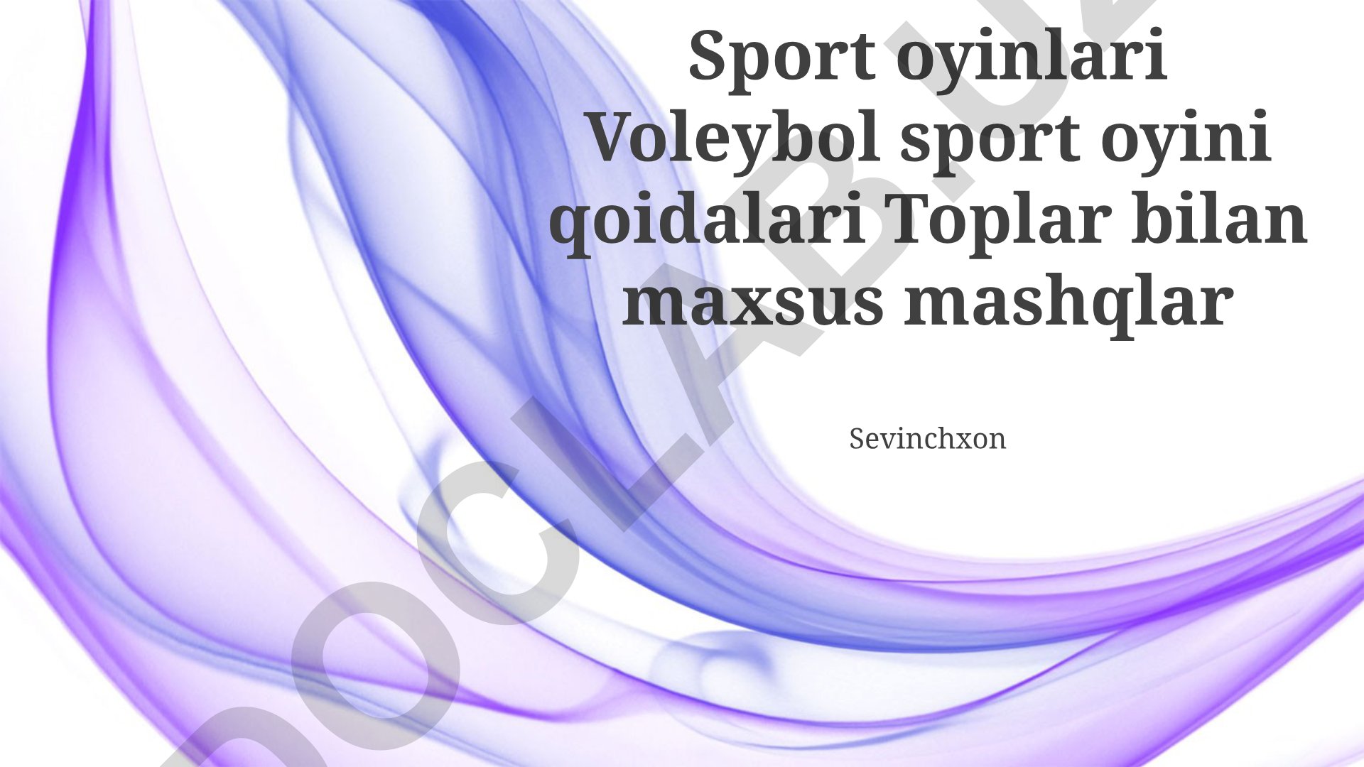 Voleybol o'yini qoidalari va mashqlar