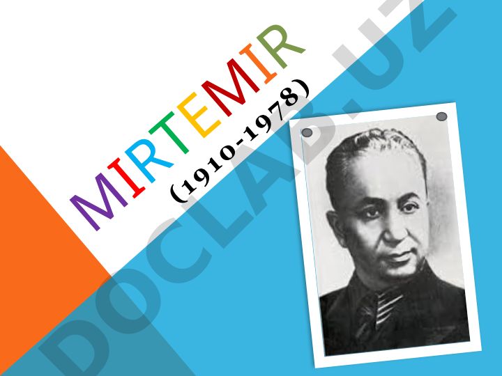 Mirtemir Tursunov hayoti va ijodi