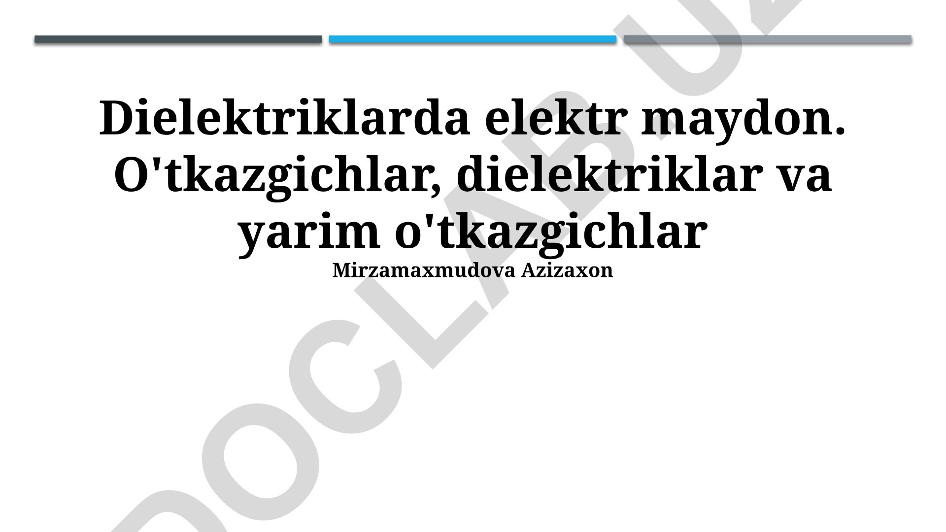 Dielektriklarda elektr maydon