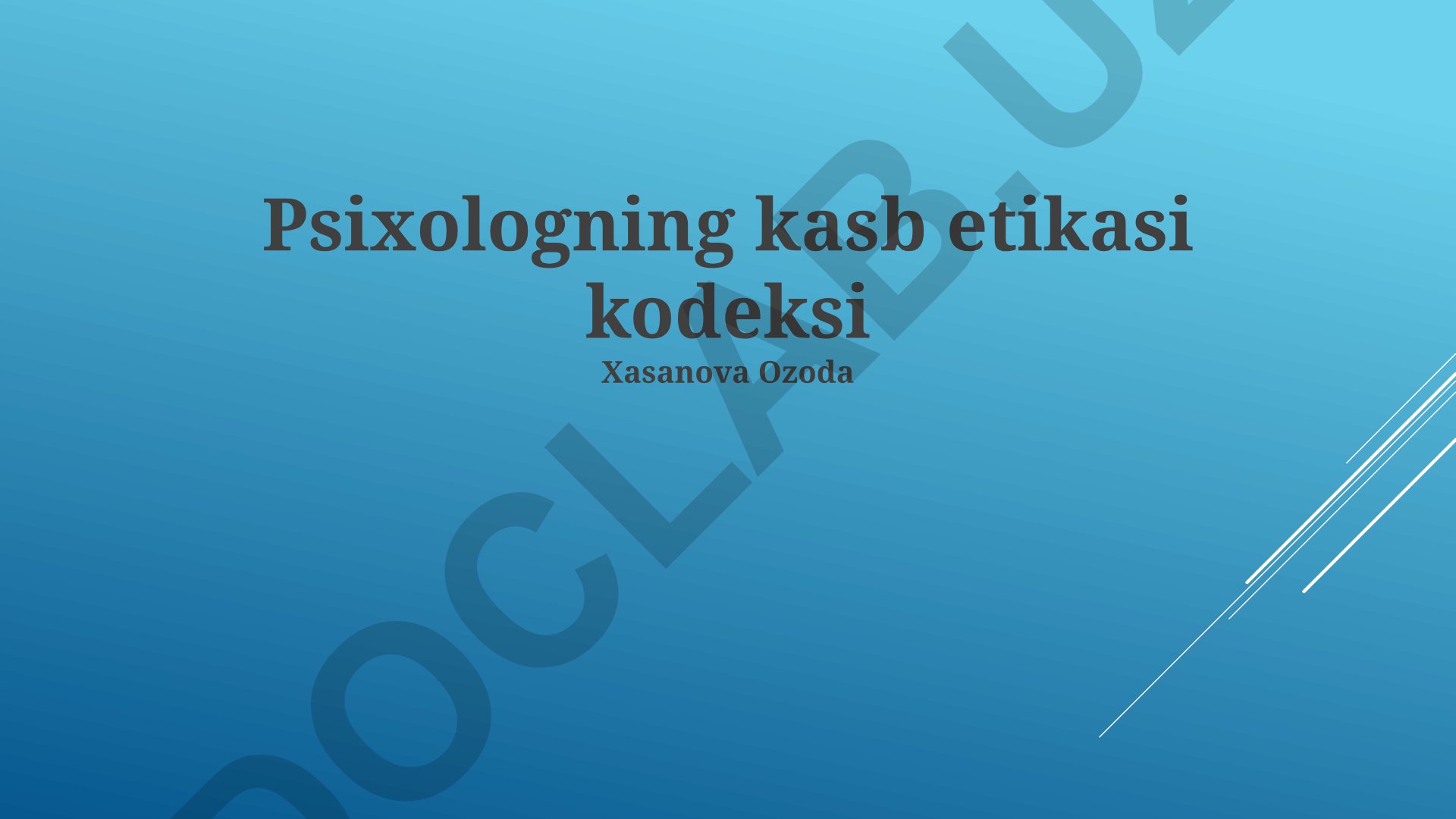 Psixologning kasb etikasi kodeksi