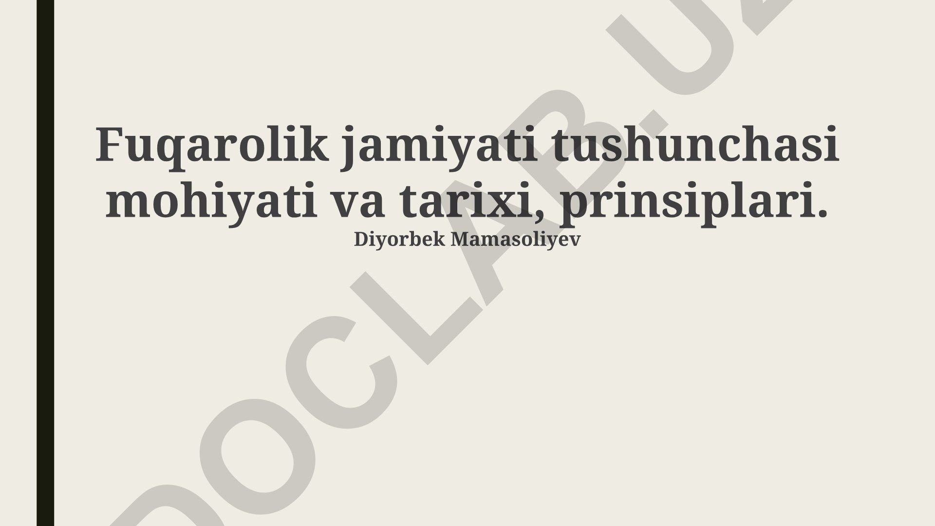 Fuqarolik jamiyati tushunchasi mohiyati va tarixi, prinsiplari