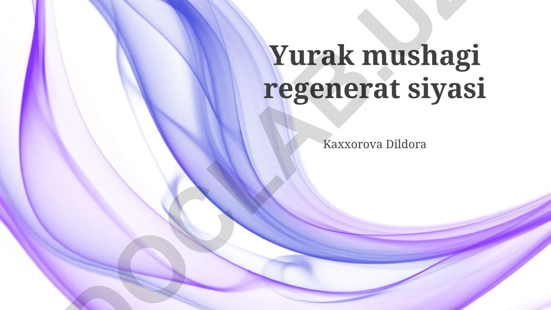 Yurak mushagi regeneratsiyasi siyosati: muammolar va yechimlar