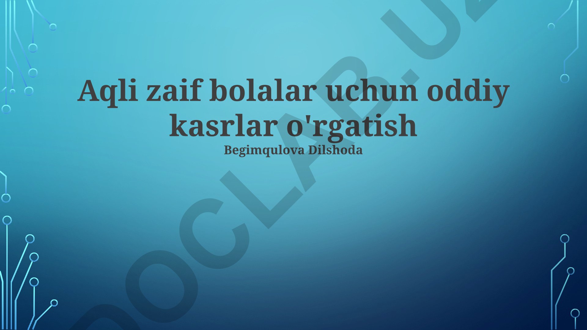 Aqli zaif bolalar uchun oddiy kasrlar o'rgatish