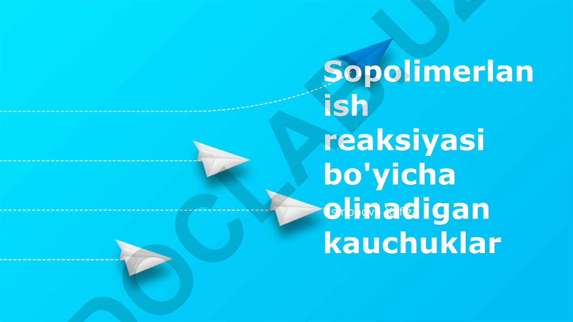Kopolimerizatsiya reaksiyasi orqali olingan kauchuklar