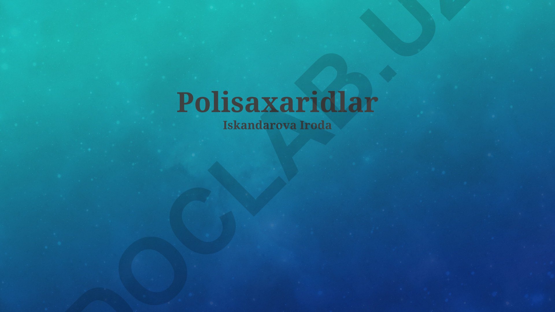 Polisaxaridlarning xossalari, tarkibi va qo'llanilishi