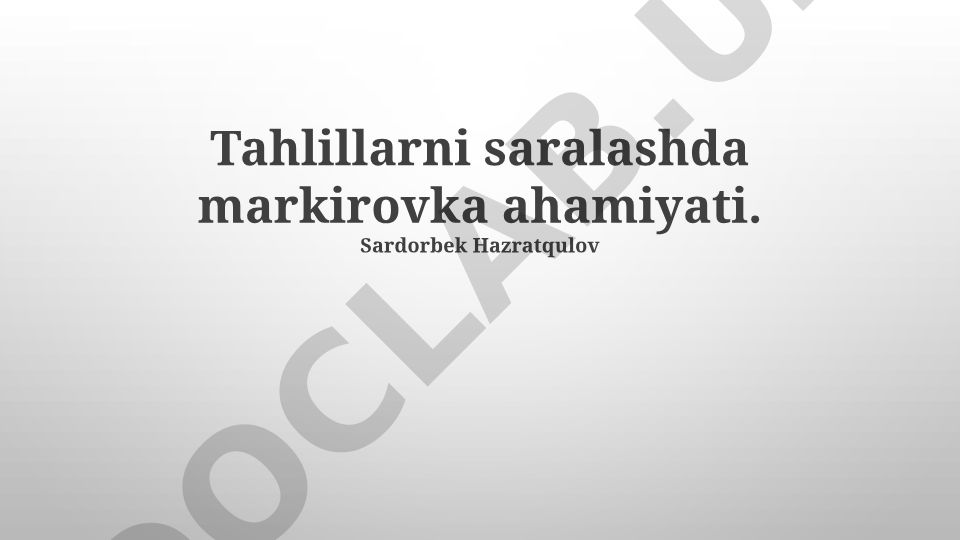 Markirovka va narx strategiyasi tahlili