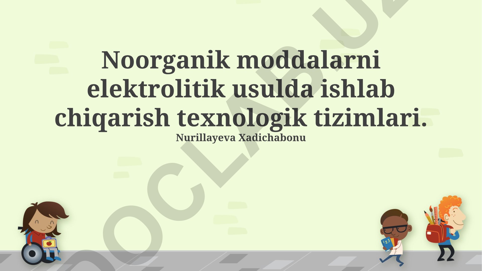 Noorganik moddalarni elektrolitik usulda ishlab chiqarish texnologik tizimlari